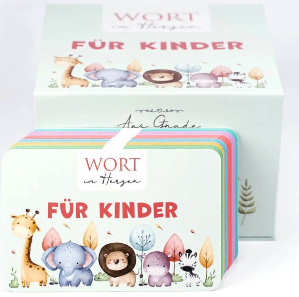 Wort im Herzen "Für Kinder" - 48 Lernkarten + Aufbewahrungsbox